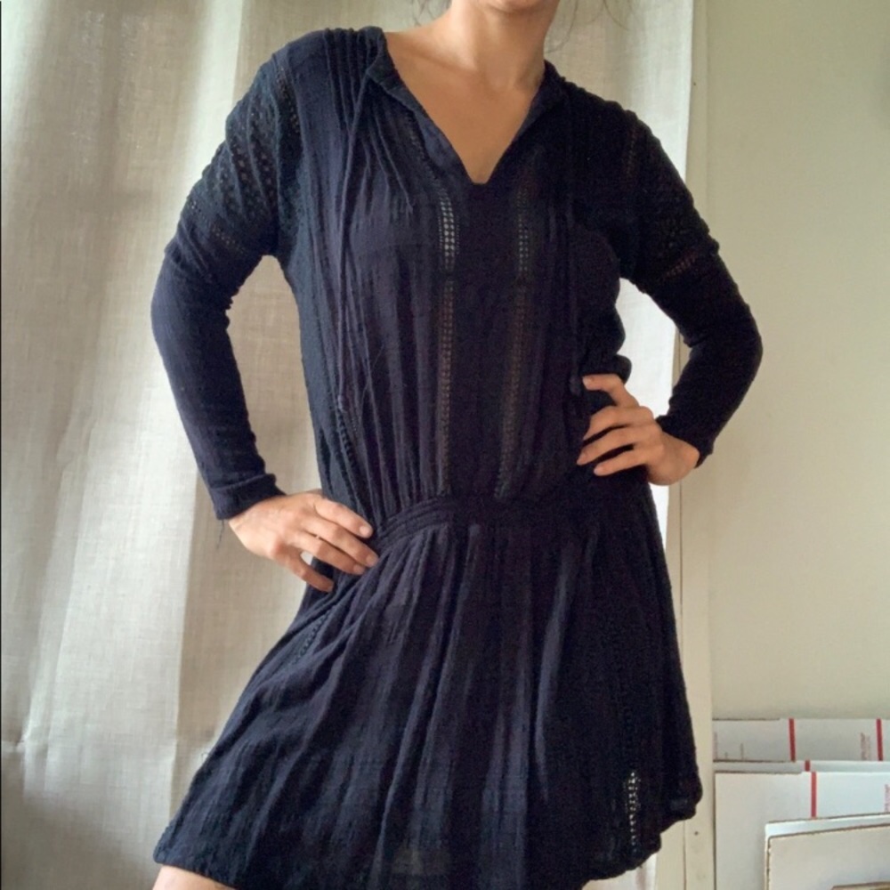 Free People Black Long Sleeve Dress